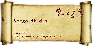 Varga Édua névjegykártya